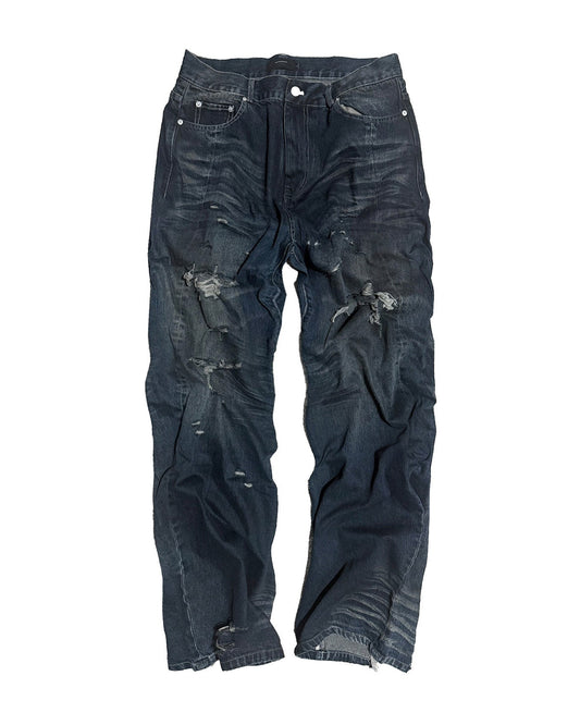 SPRAY FADE WHISKER 3D STRAIGHT DENIM