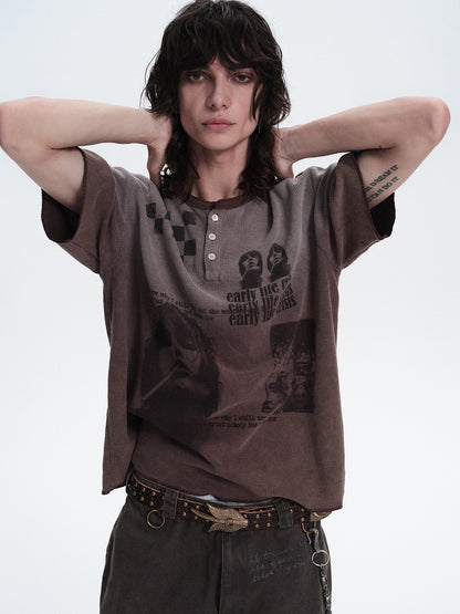 FADED WAFFLE PORTRAIT TEE