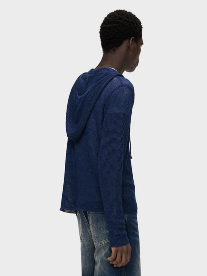 HAZE BLUE SHEER COVER HOODIE