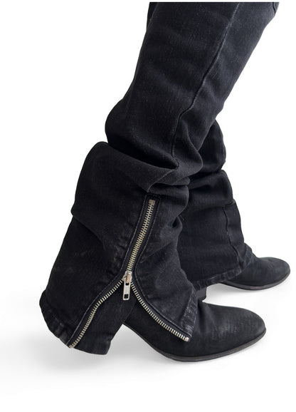 MULTI PANEL ANKLE ZIP JEANS
