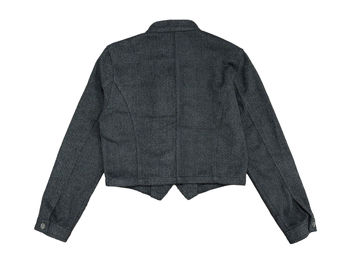 VELVET NAPOLEON CROPPED JACKET