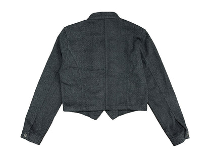 VELVET NAPOLEON CROPPED JACKET