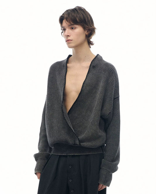 SWEETENED YEAST RETRO BUTTON KNIT