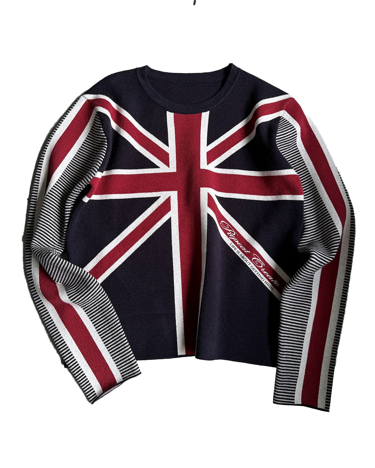 UNION RAG NAVY PATCHWORK SWEATER