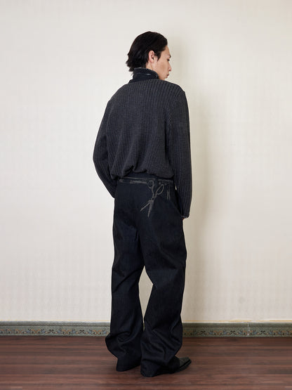 PULLOVER STAND COLLAR SWEATER