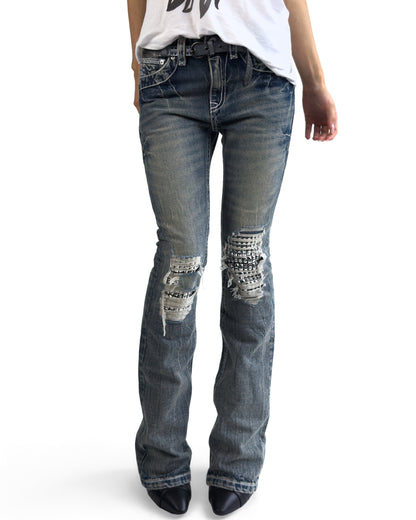 HEAVY STITCH RIVET POCKET JEANS