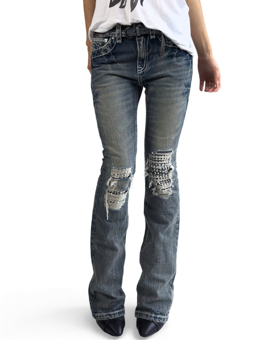 HEAVY STITCH RIVET POCKET JEANS