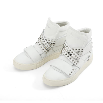 RIVET VELCRO HIGH TOP STAD SNEAKERS