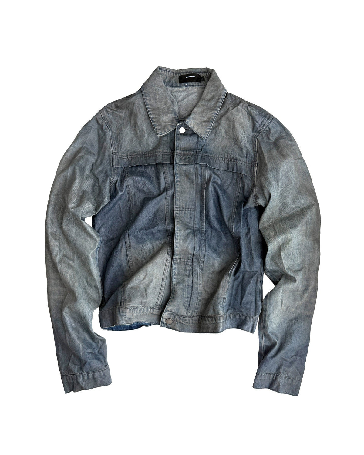 AGED COATED WASH DENIM JACKET