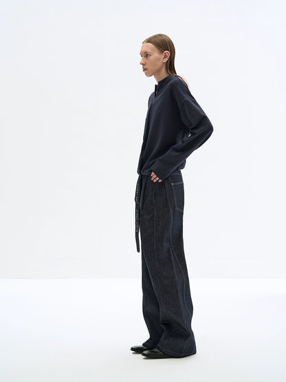 PRUSSIAN BLUE AIRY BLOUSE