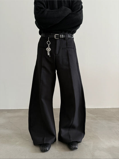 HEAVY DESIGN WIDE-LEG SLACKS