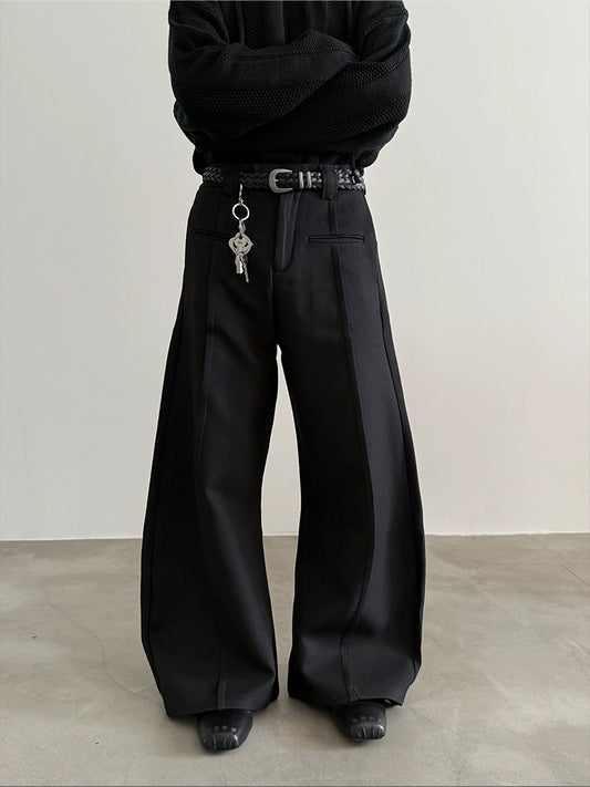 HEAVY DESIGN WIDE-LEG SLACKS