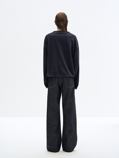 PRUSSIAN BLUE AIRY BLOUSE