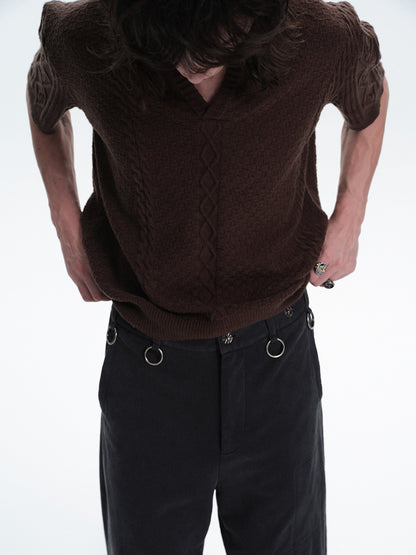 WASHED CONTRAST STITCH SWEATPANTS