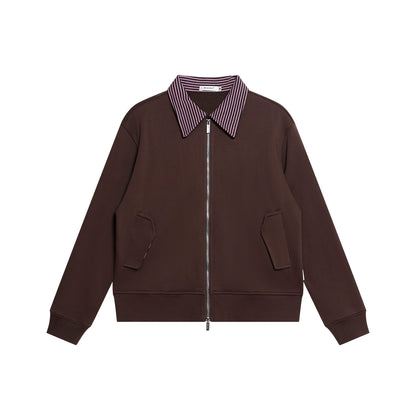 PATCHWORK STRIPED LOOSE JACKET