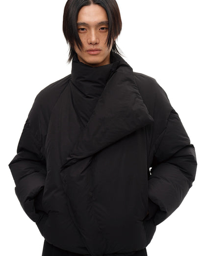 CURVED ZIP HIGH NECK DOWN JACKET