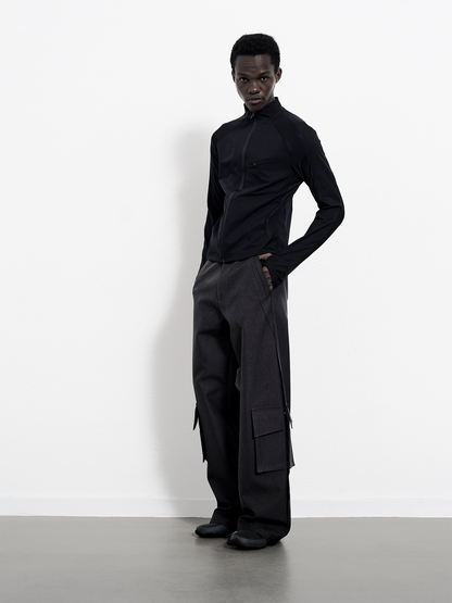 WATERPROOF DENIM STRAIGHT PANTS