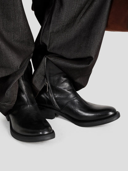 BLACK BLOOD ZIP-UP CHELSEA BOOTS