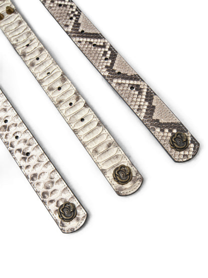 SNAKE EYE RIVETED COWHIDE BELT