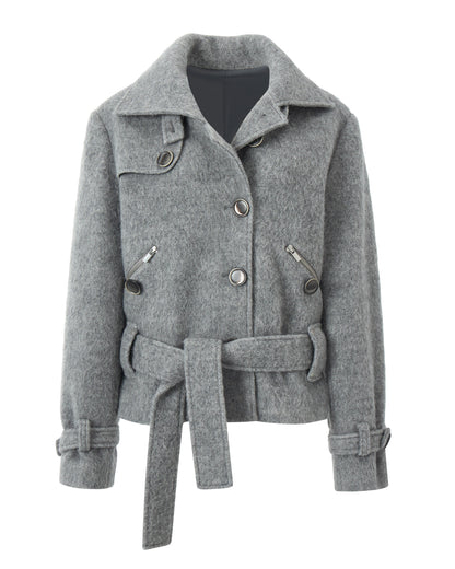 HEAVY WOOL HIGH COLLAR JACKET