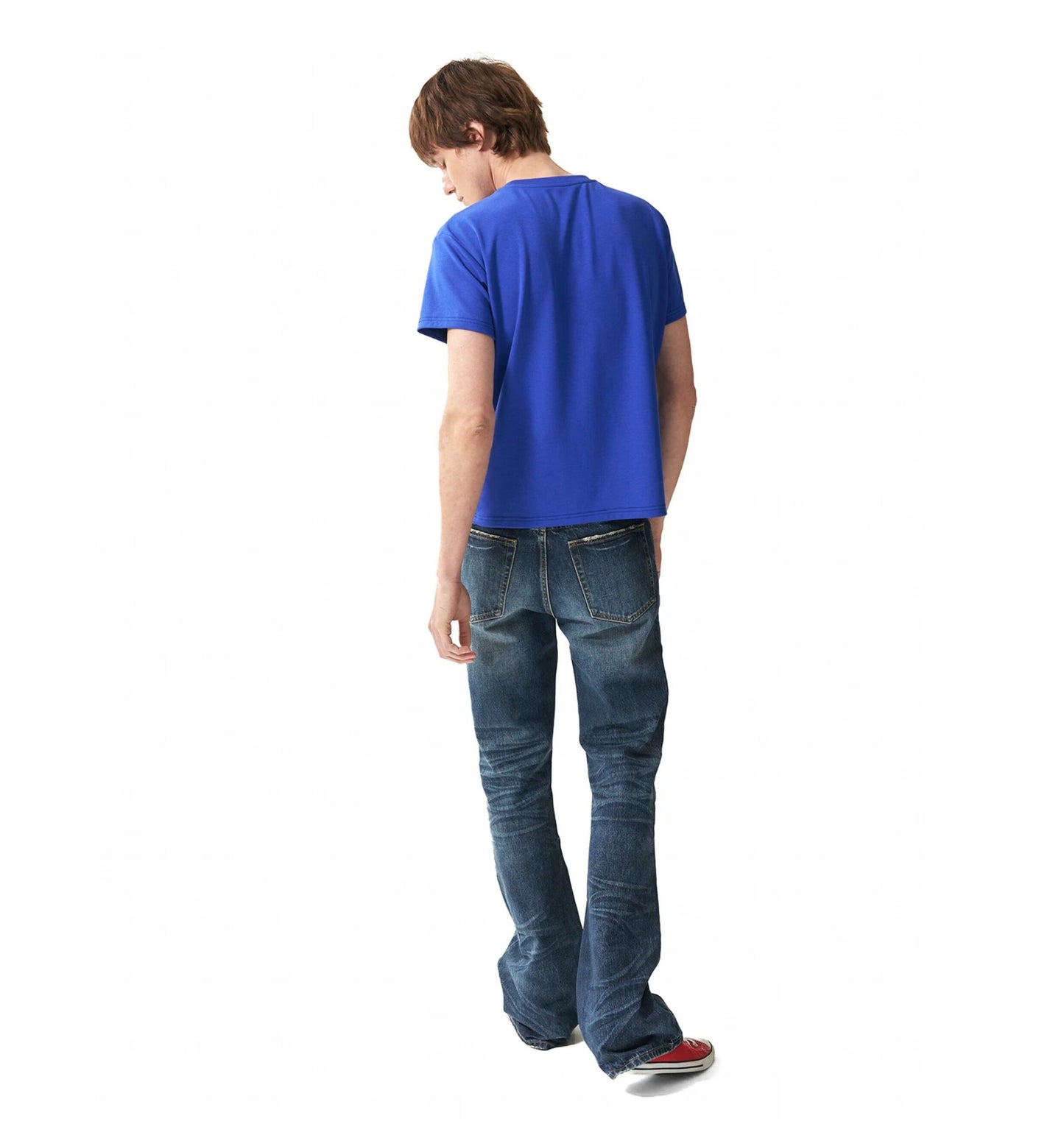 SPIKED NAIL WASHED BOOTCUT JEANS