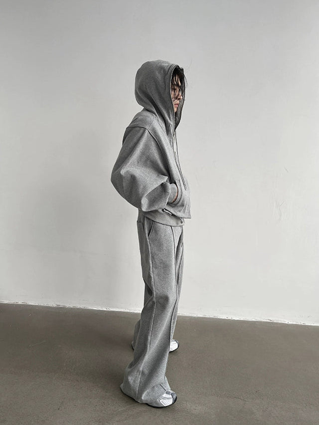 FULL ZIP HEAVY TWO-PIECE HOODED SWEATER AND PANTS