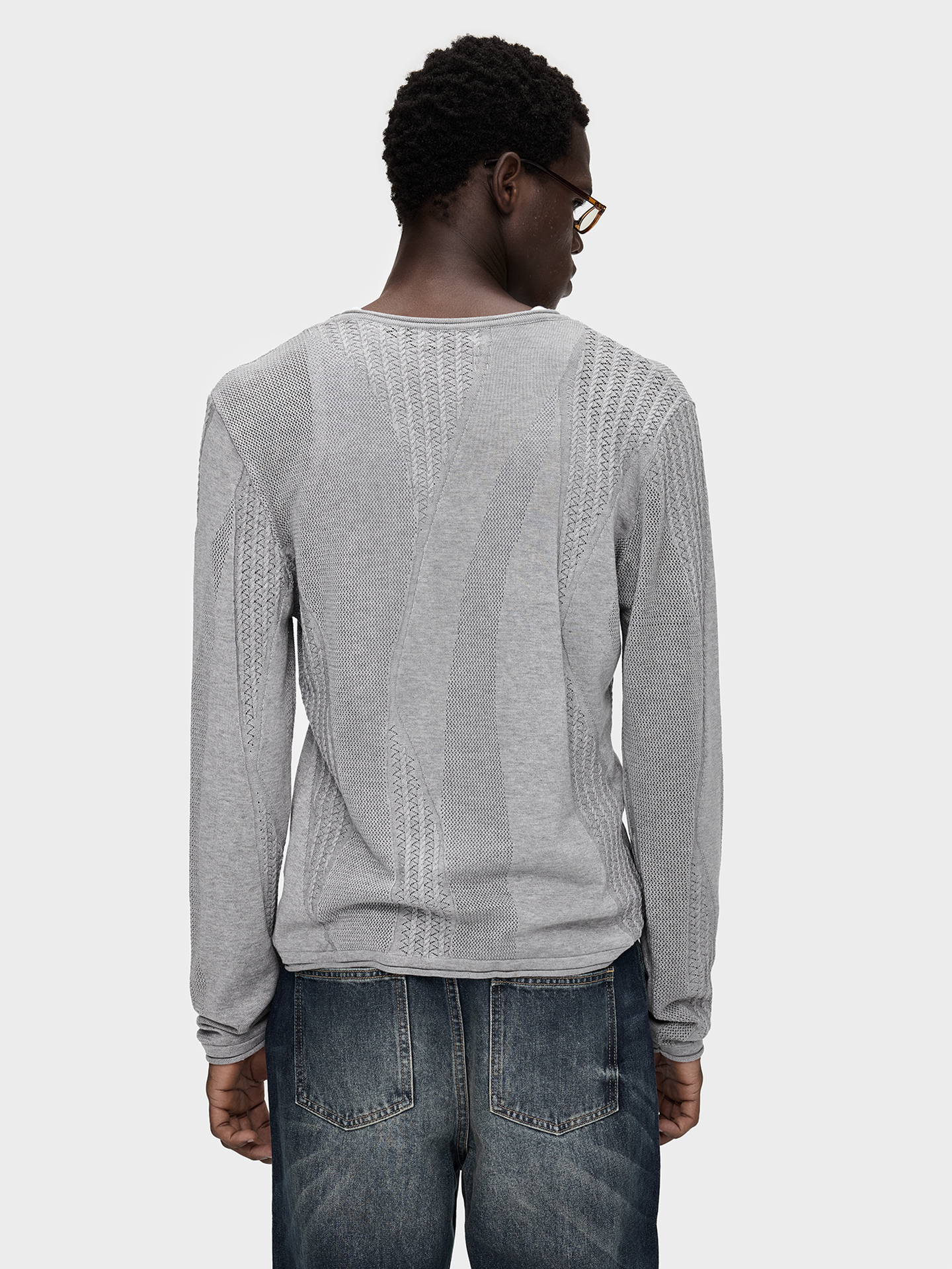 TWIST KNIT WOOL SWEATER
