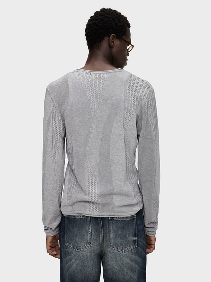 TWIST KNIT WOOL SWEATER