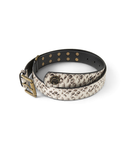 SNAKE EYE RIVETED COWHIDE BELT