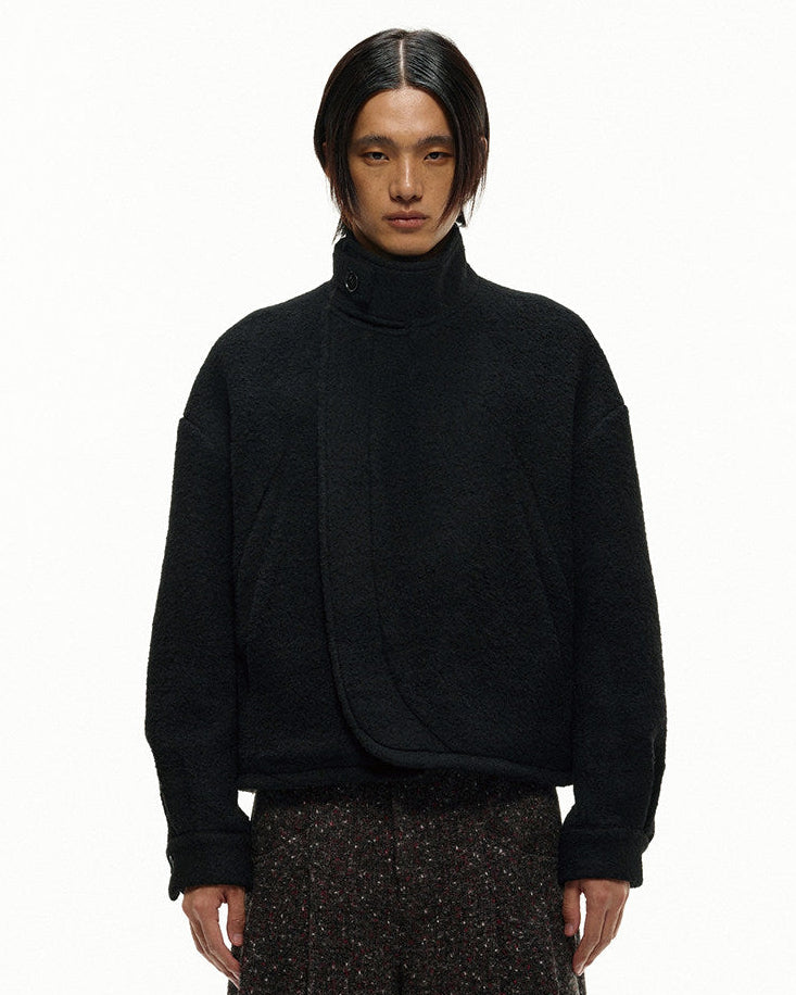 CURLY TEXTURE WOOL LOOP JACKET