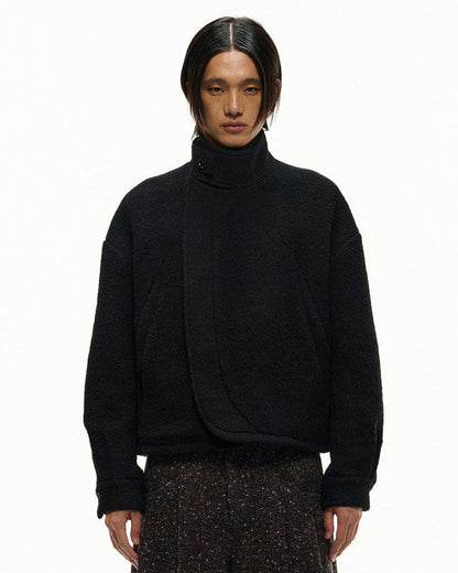 CURLY TEXTURE WOOL LOOP JACKET
