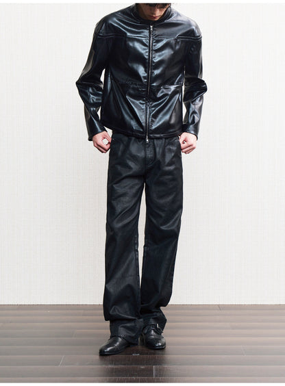 BLACK WAX INDUSTRIAL STUDDED JEANS