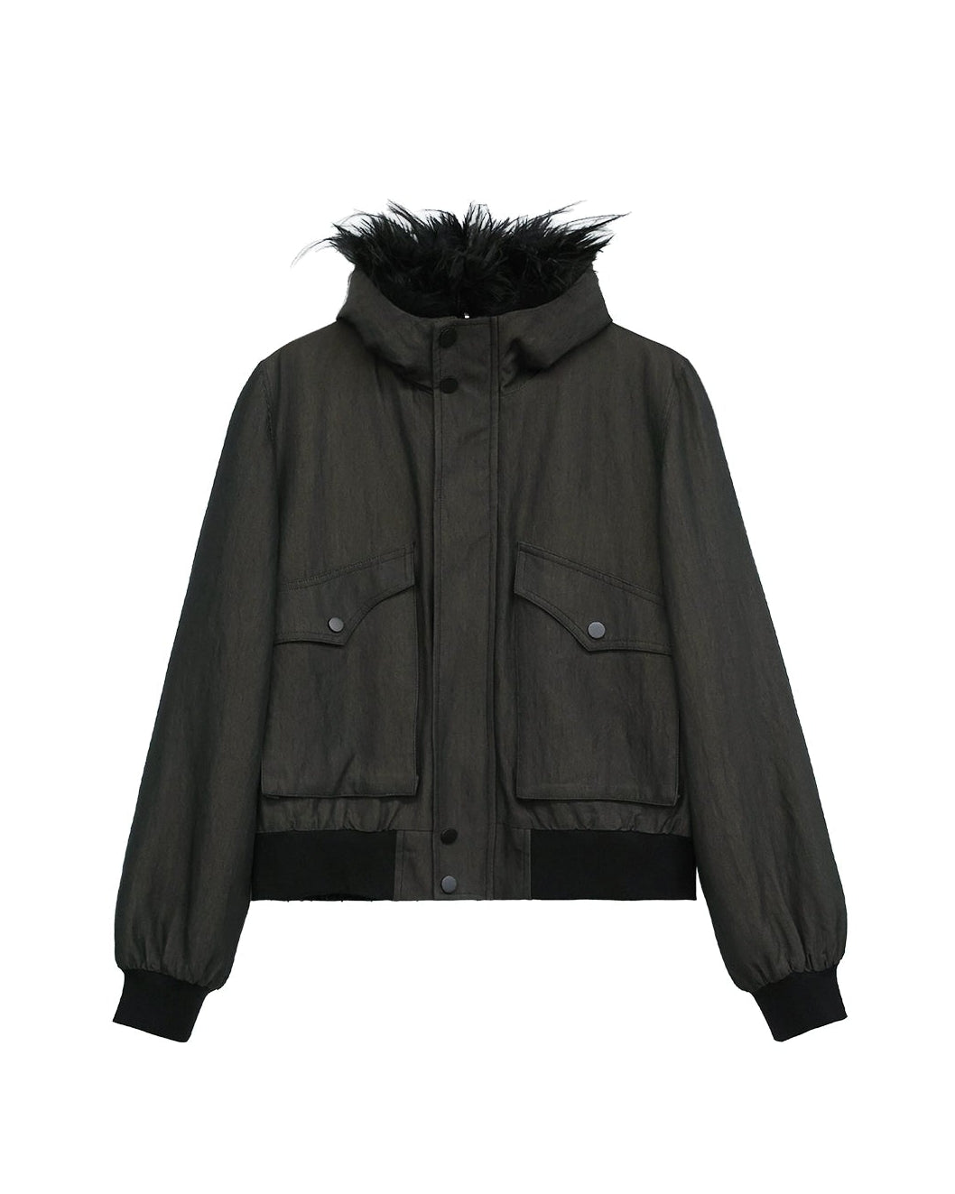 DARK REVERSIBLE PLUSH HOODIE