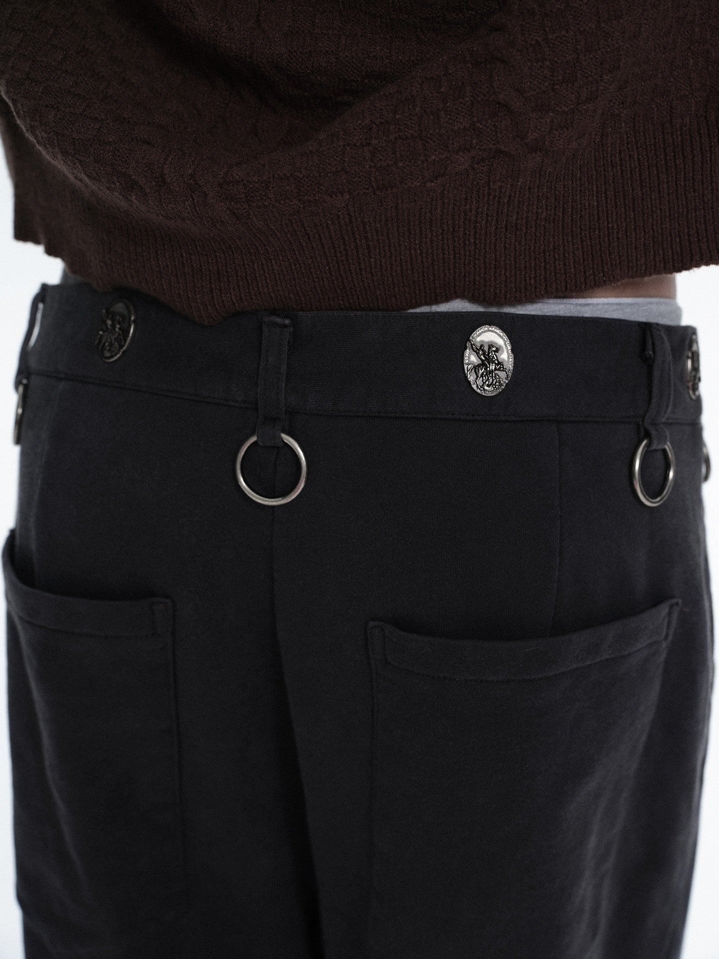 WASHED CONTRAST STITCH SWEATPANTS