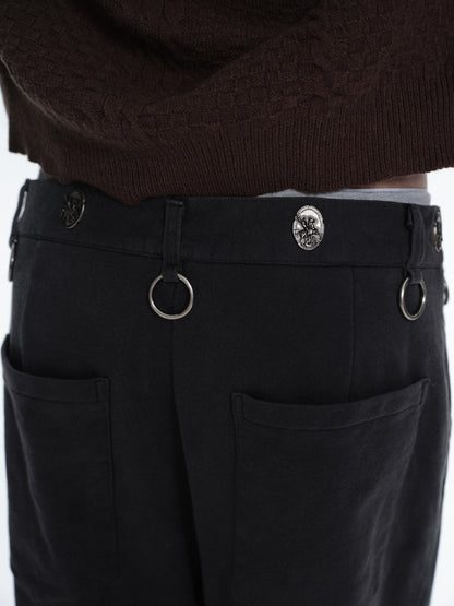 WASHED CONTRAST STITCH SWEATPANTS