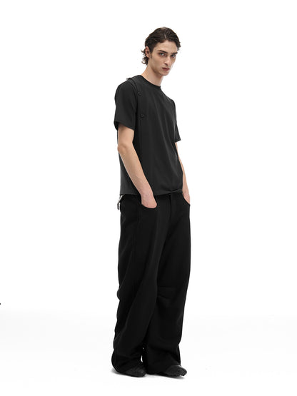 ASYMMETRIC COLLAR TEE