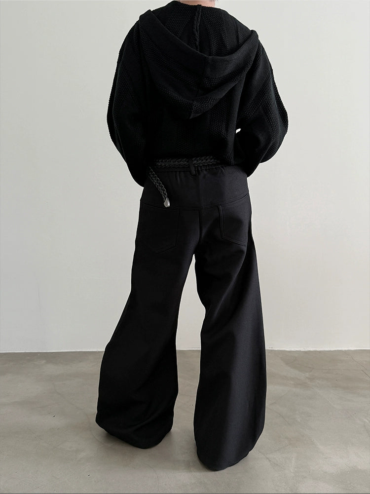 HEAVY DESIGN WIDE-LEG SLACKS