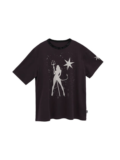 DARK PURPLE ART PRINT TEE