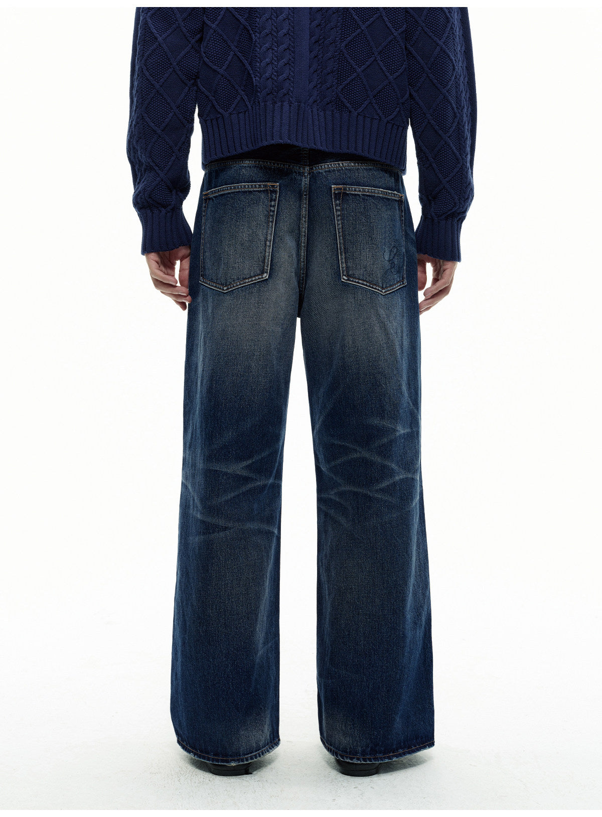 STRAIGHT HIGH OUNCE BLUE DENIM