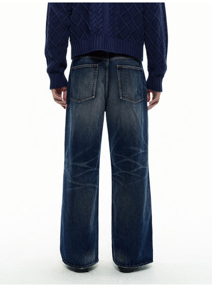 STRAIGHT HIGH OUNCE BLUE DENIM