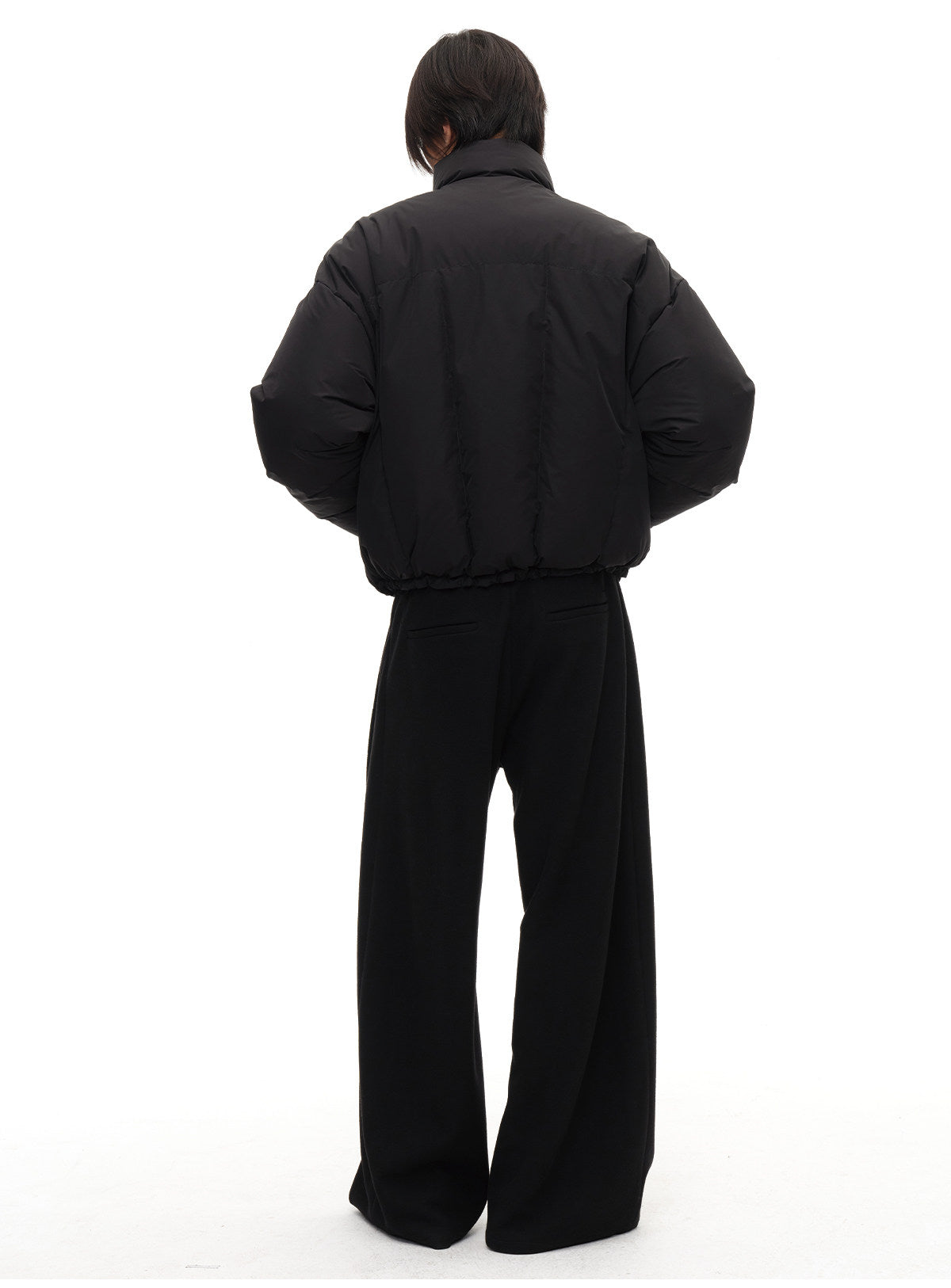 CURVED ZIP HIGH NECK DOWN JACKET