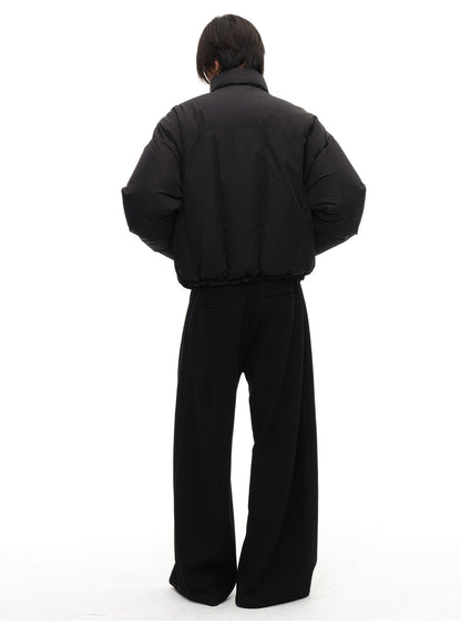 CURVED ZIP HIGH NECK DOWN JACKET