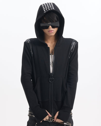 STAR STUD SLIM ZIP HOODIE