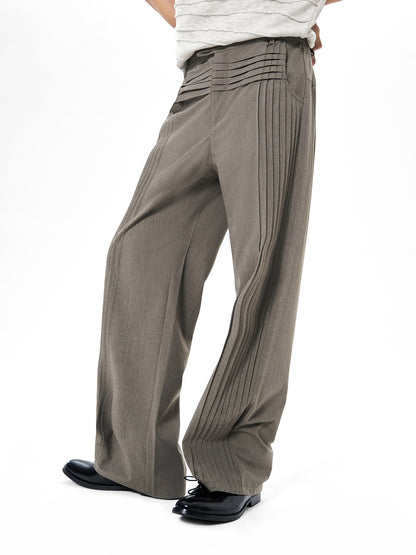 ROCK GREY STRAIGHT LEG TROUSERS
