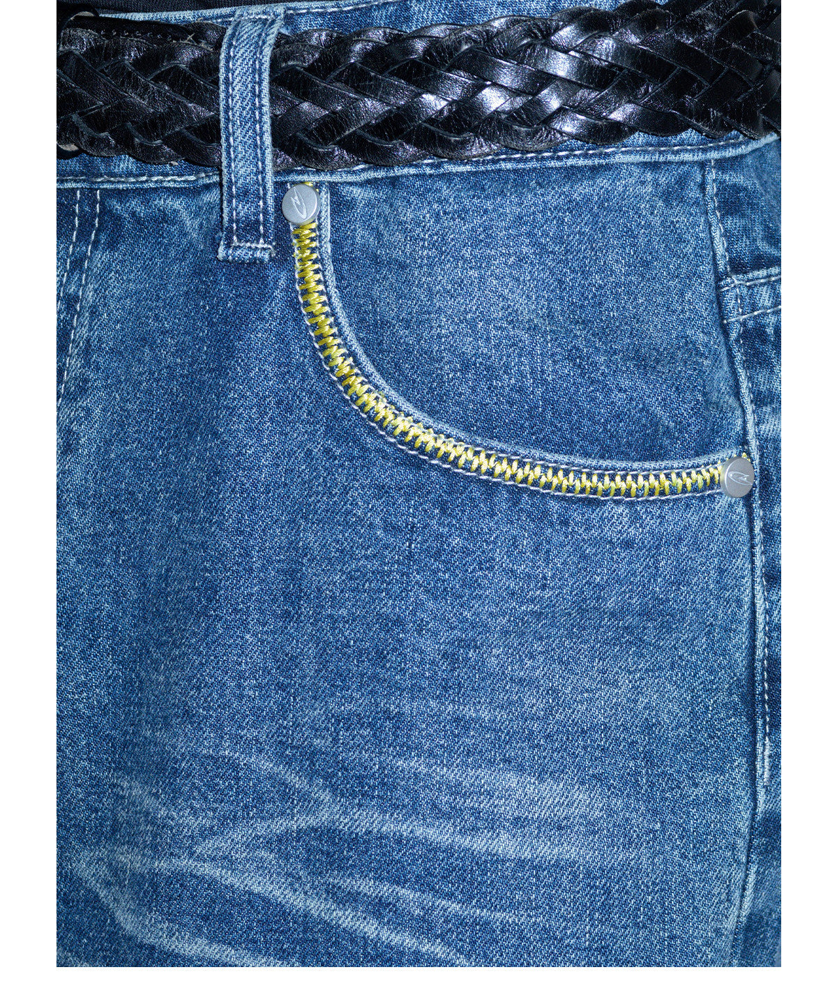 WASHED WIDE LEG SILHOUETTE JEANS