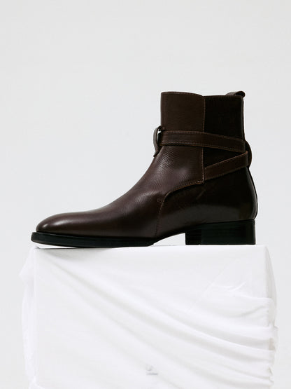 WRAP STRAP CUBAN HEEL BOOTS