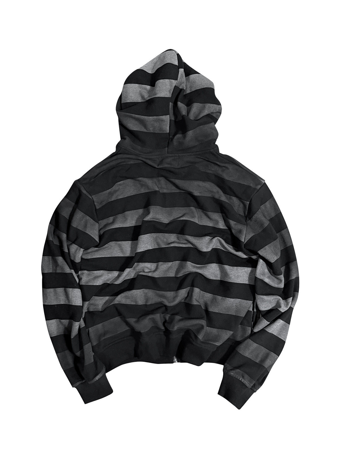 SPRAY STAINED GRADIENT STRIPE HOODIE