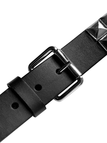 TREE BARK TEXTURED RIVET BELT