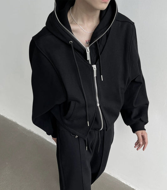 FULL ZIP HEAVY TWO-PIECE HOODED SWEATER AND PANTS