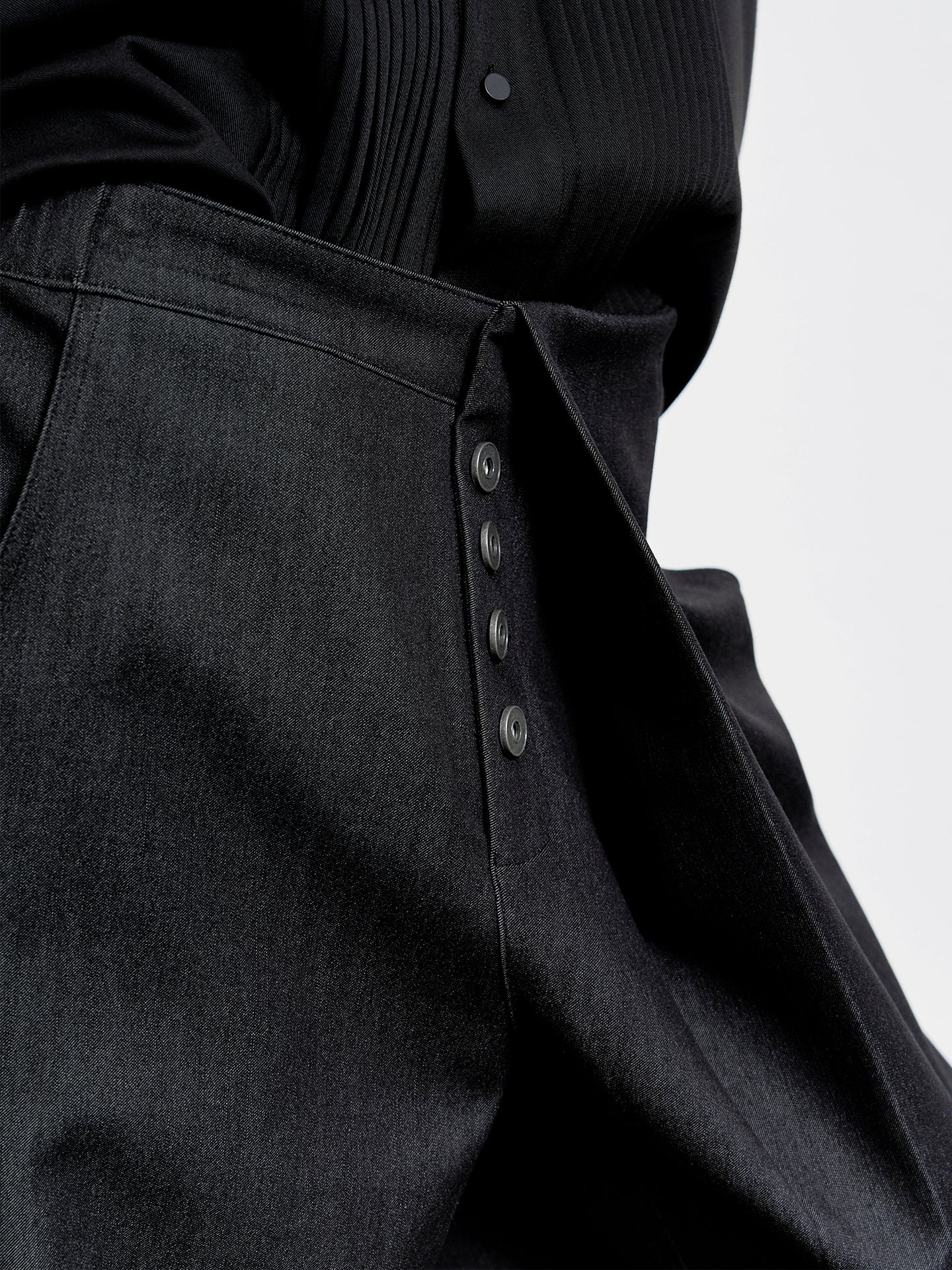 DENIM TEXTURE SUIT TROUSERS